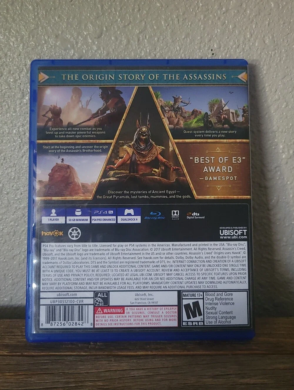 Assassin's Creed Origins (PS4, 2017) — Complete in Box (CIB)